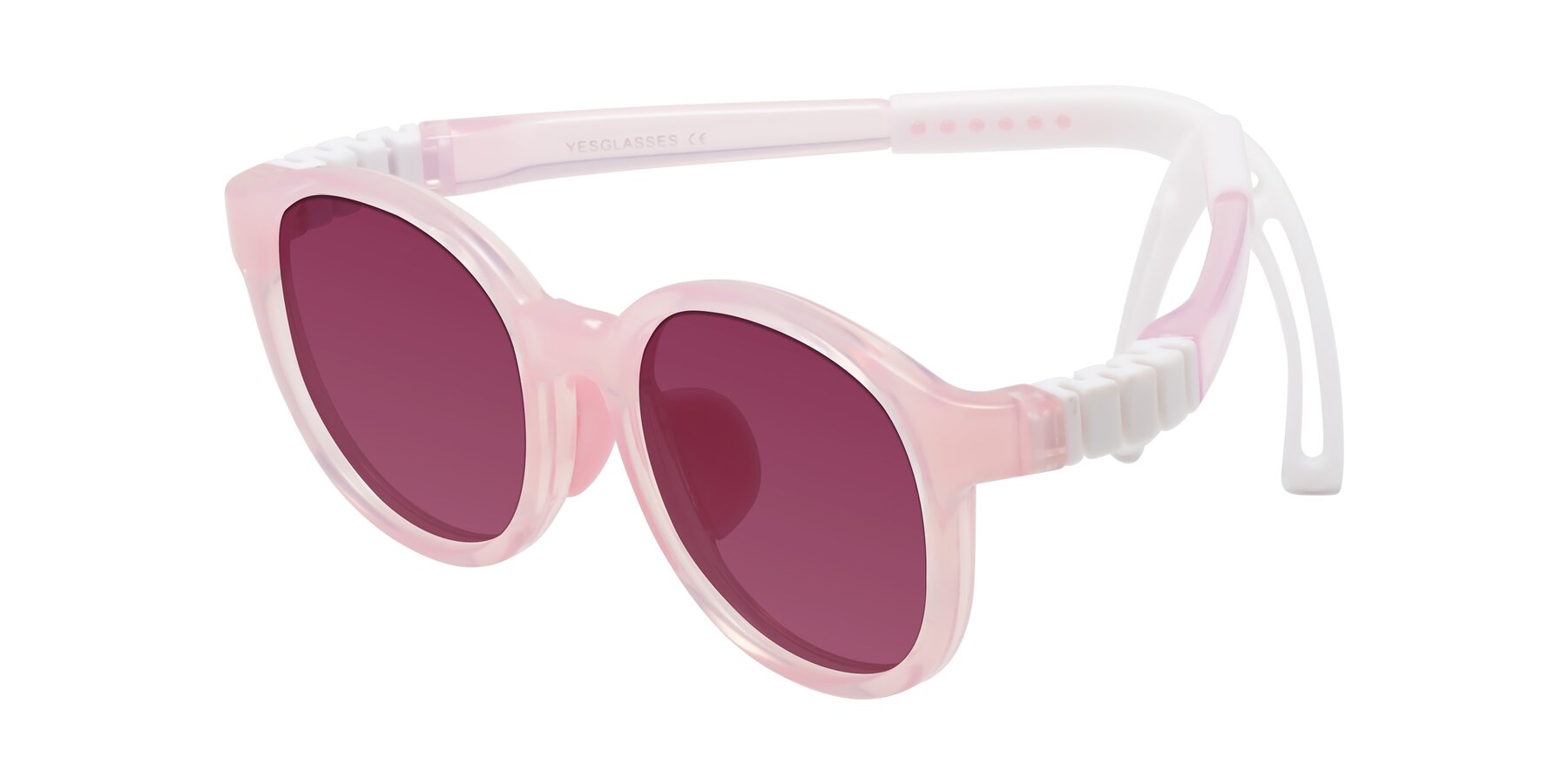 Angle of Anahid in Artist Pink with Wine Tinted Lenses