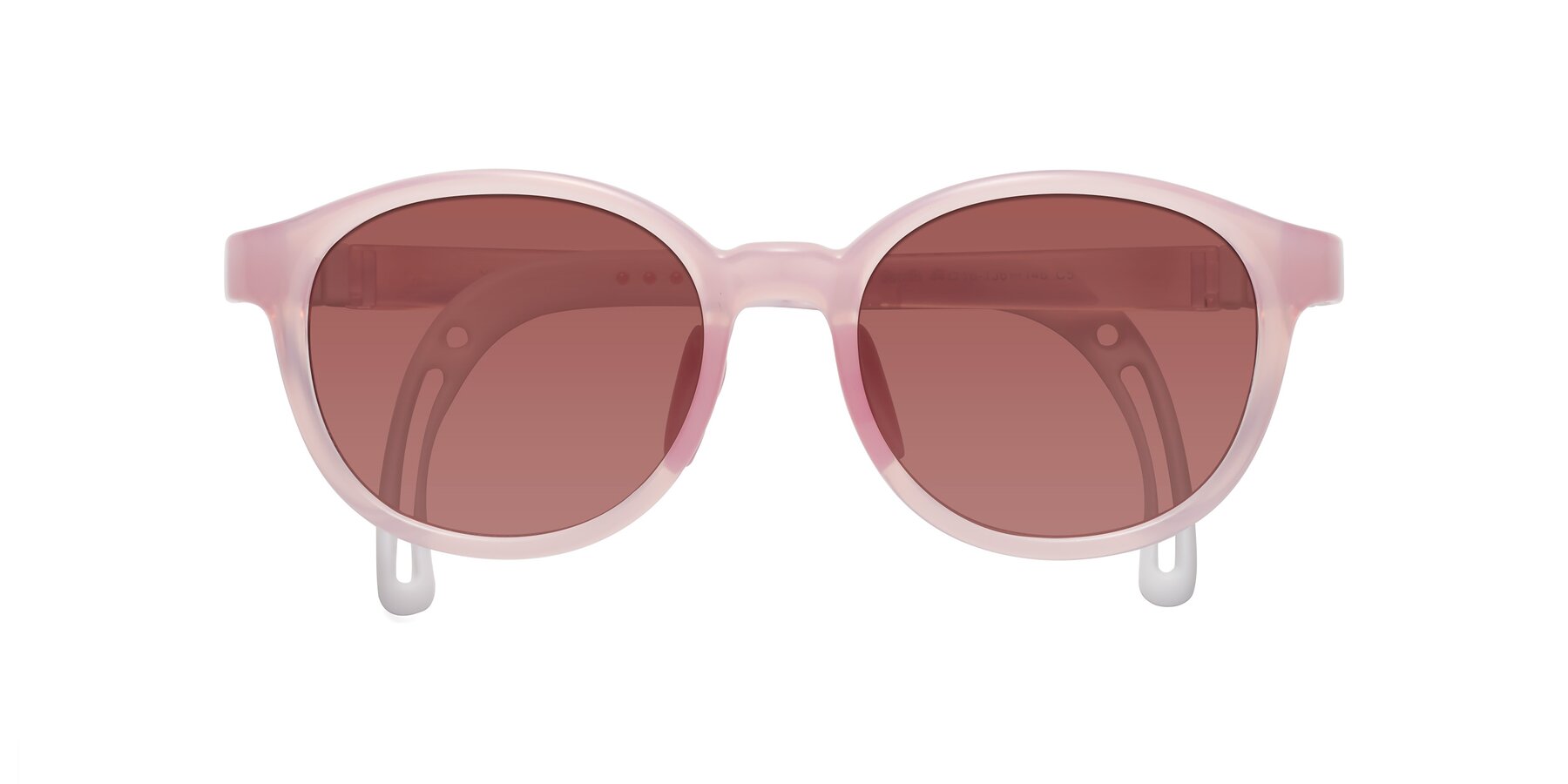 Folded Front of Anahid in Artist Pink with Garnet Tinted Lenses