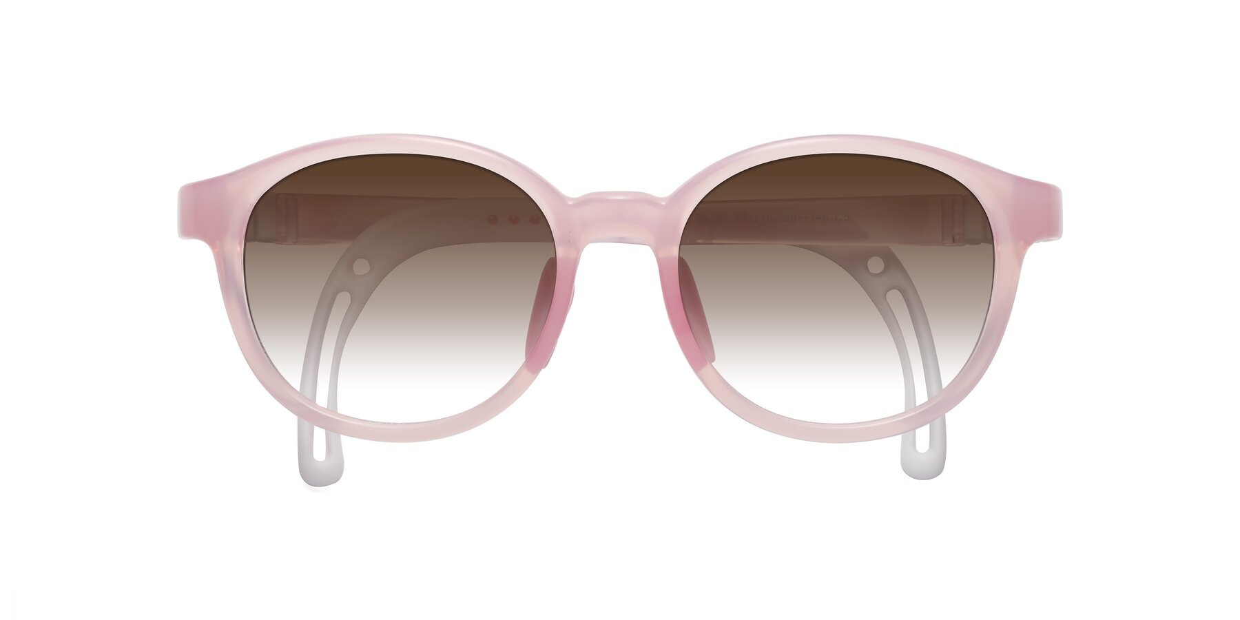 Folded Front of Anahid in Artist Pink with Brown Gradient Lenses