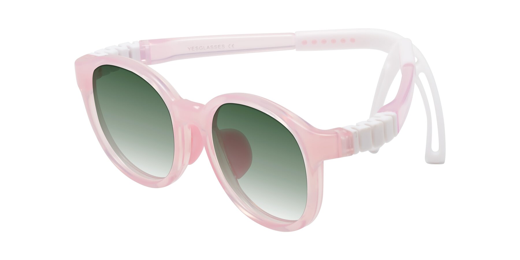 Angle of Anahid in Artist Pink with Green Gradient Lenses