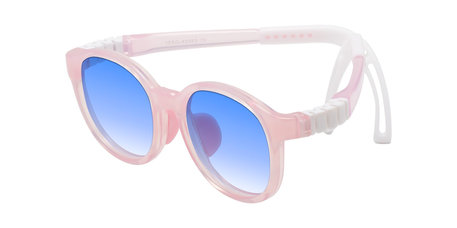 Angle of Anahid in Artist Pink with Blue Gradient Lenses