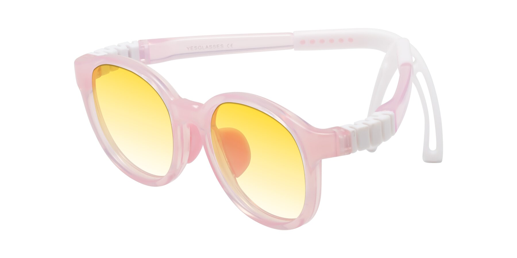 Angle of Anahid in Artist Pink with Yellow Gradient Lenses