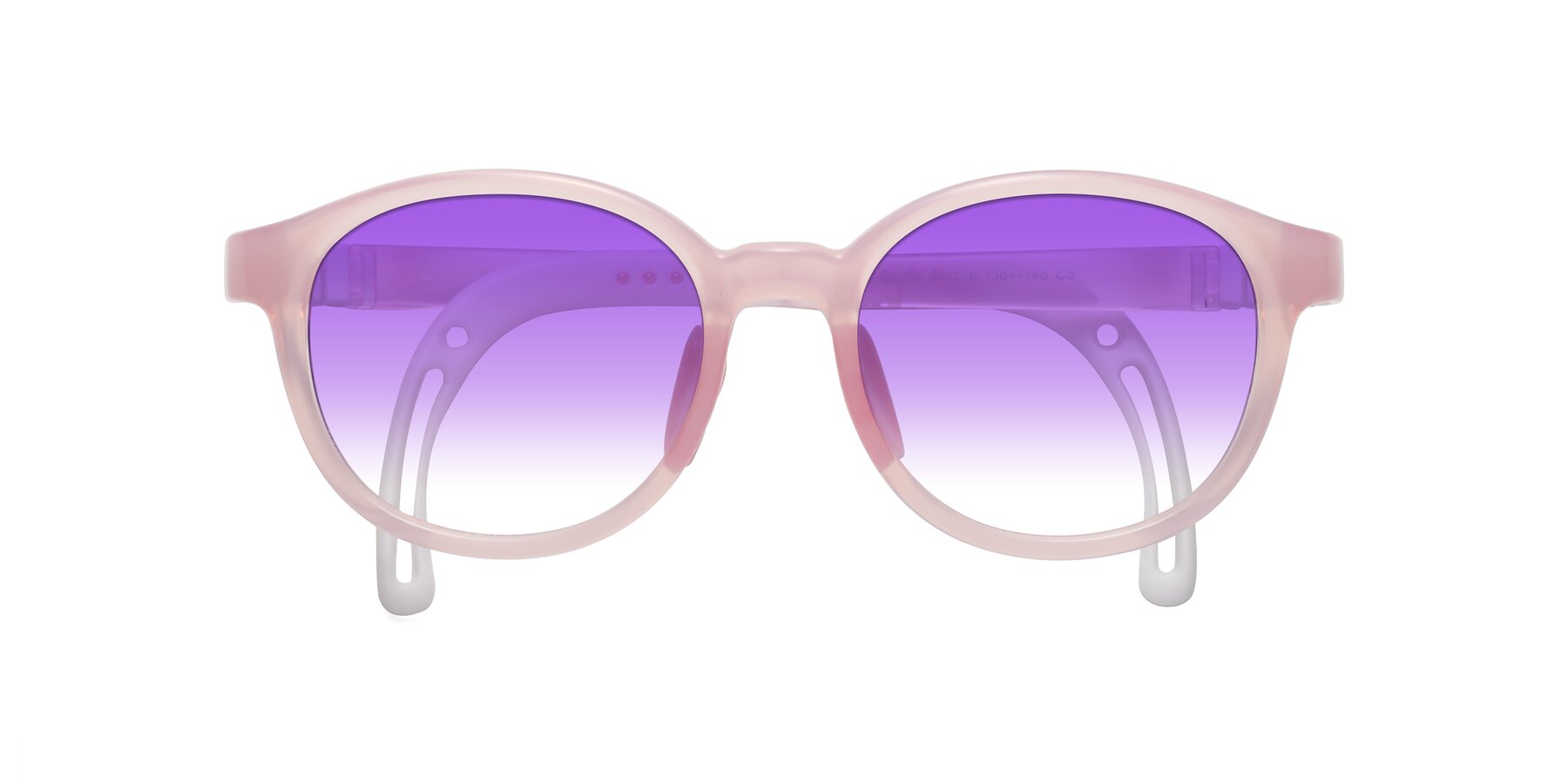 Folded Front of Anahid in Artist Pink with Purple Gradient Lenses