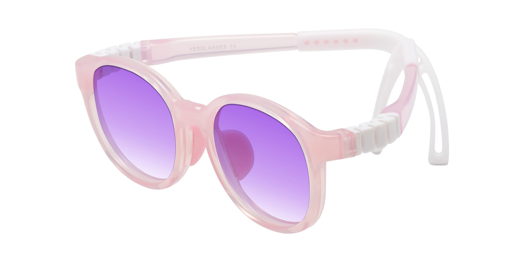 Angle of Anahid in Artist Pink with Purple Gradient Lenses