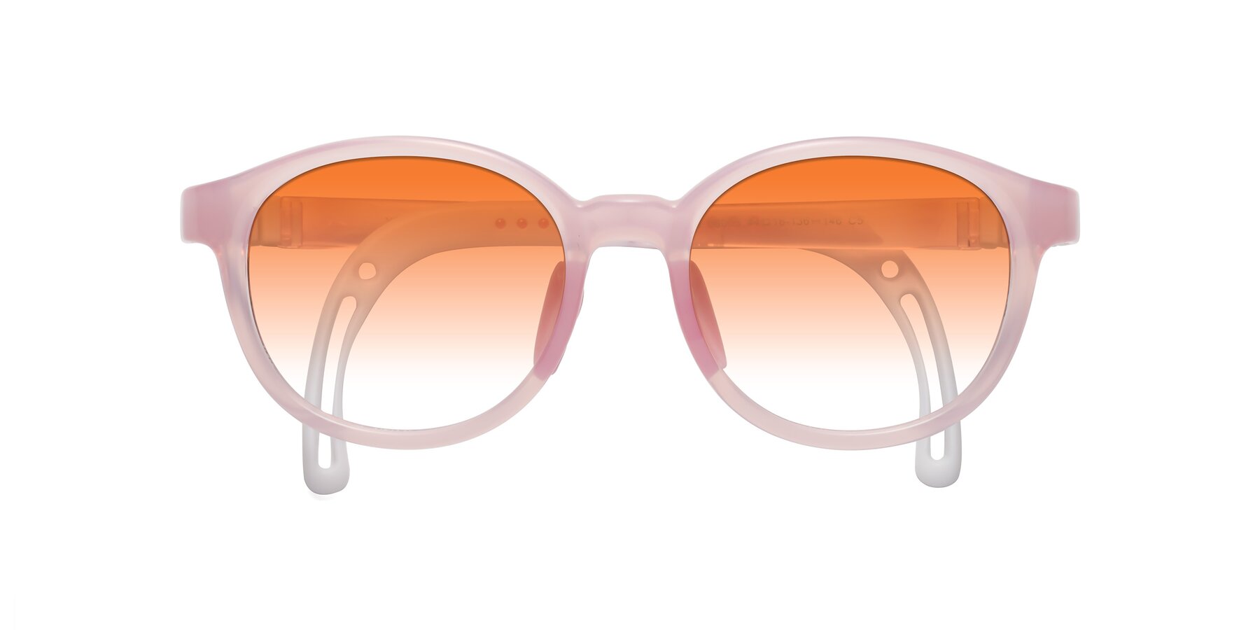 Folded Front of Anahid in Artist Pink with Orange Gradient Lenses