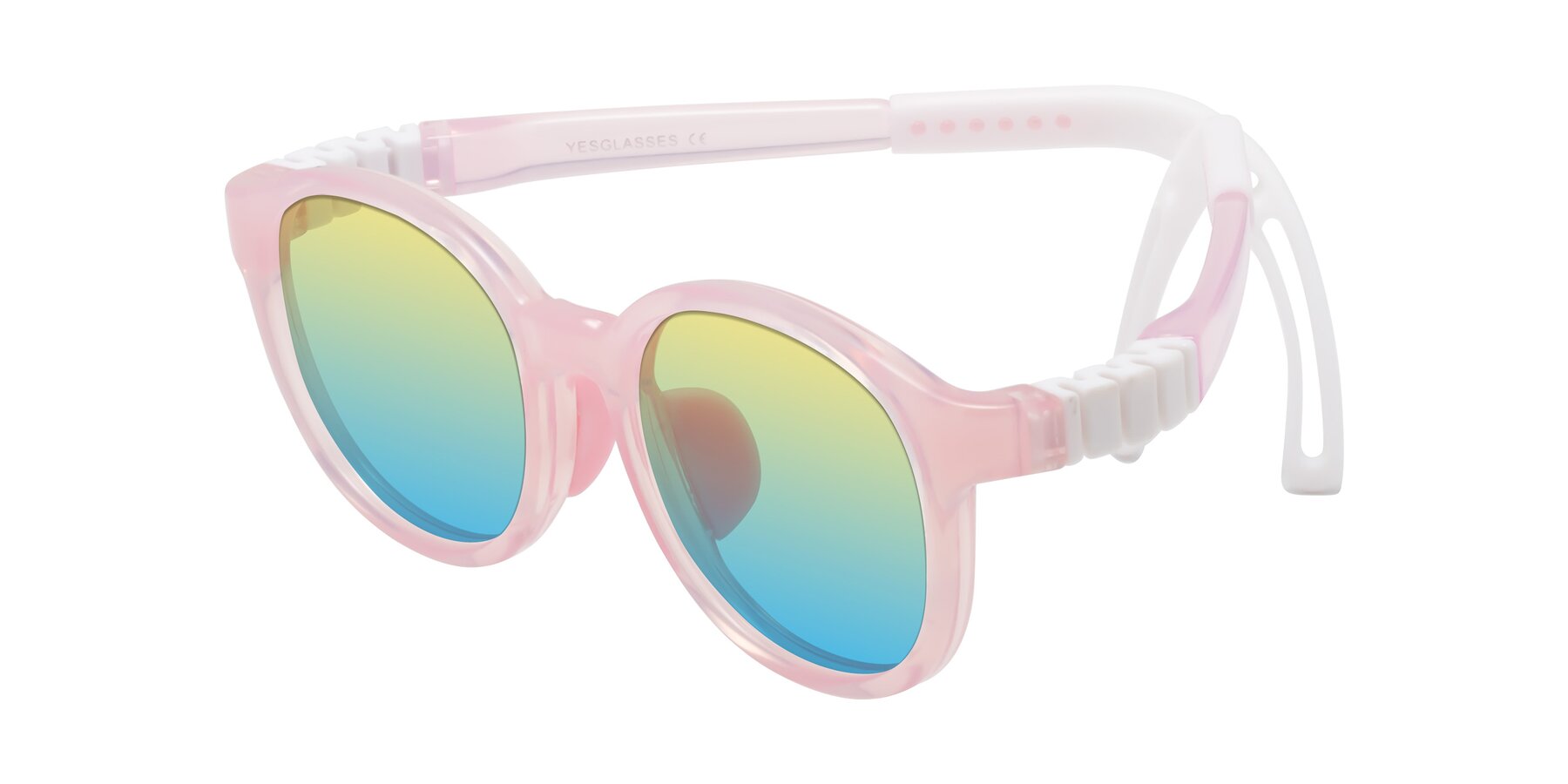 Angle of Anahid in Artist Pink with Yellow / Blue Gradient Lenses