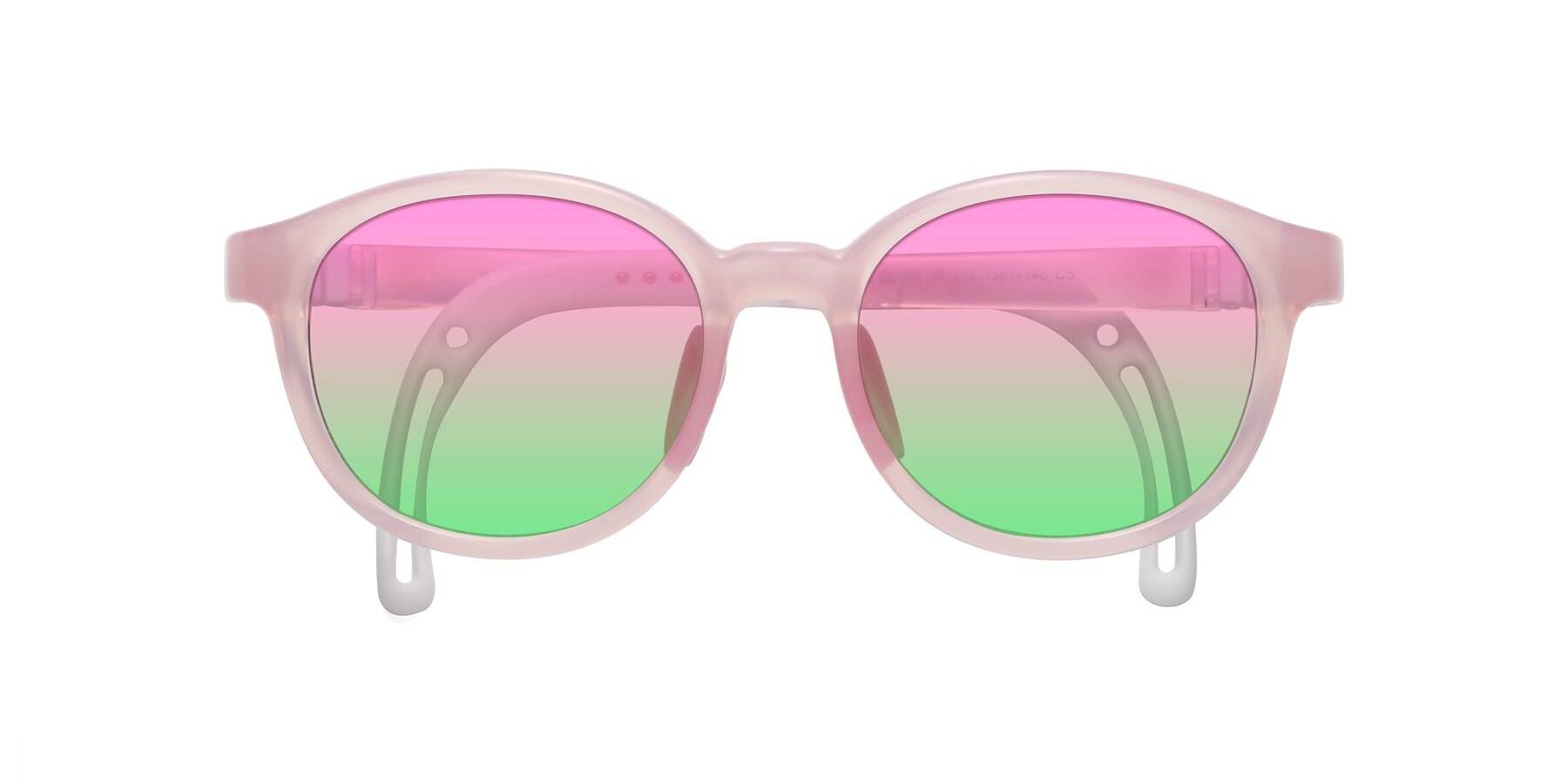 Folded Front of Anahid in Artist Pink with Pink / Green Gradient Lenses