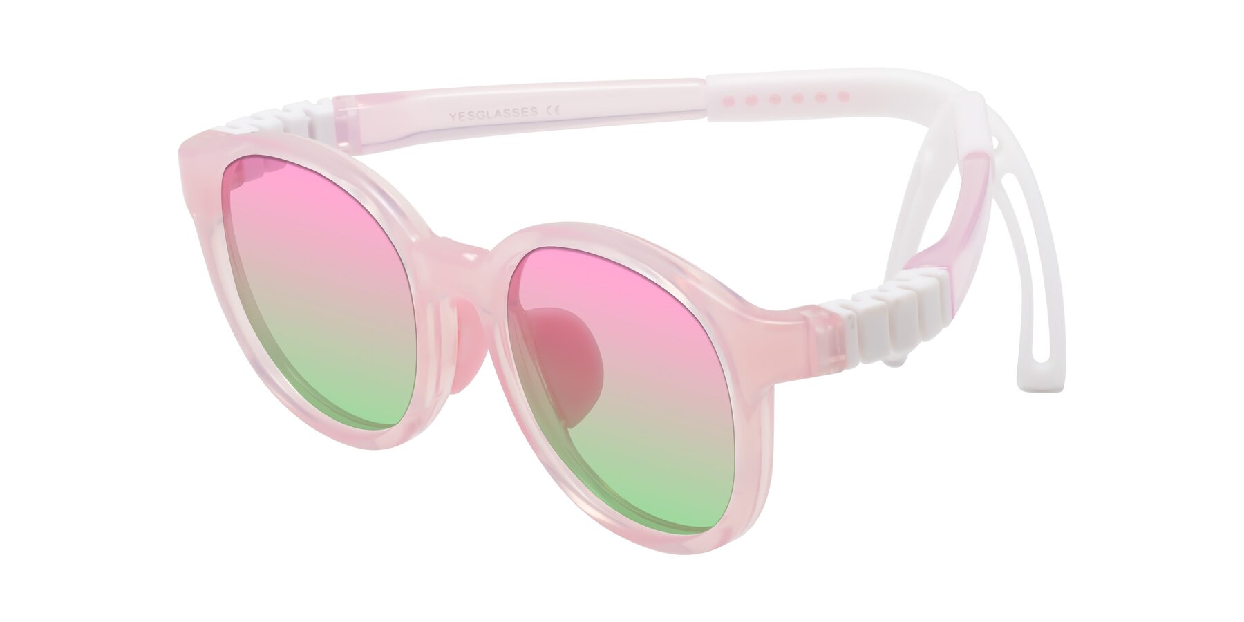 Angle of Anahid in Artist Pink with Pink / Green Gradient Lenses