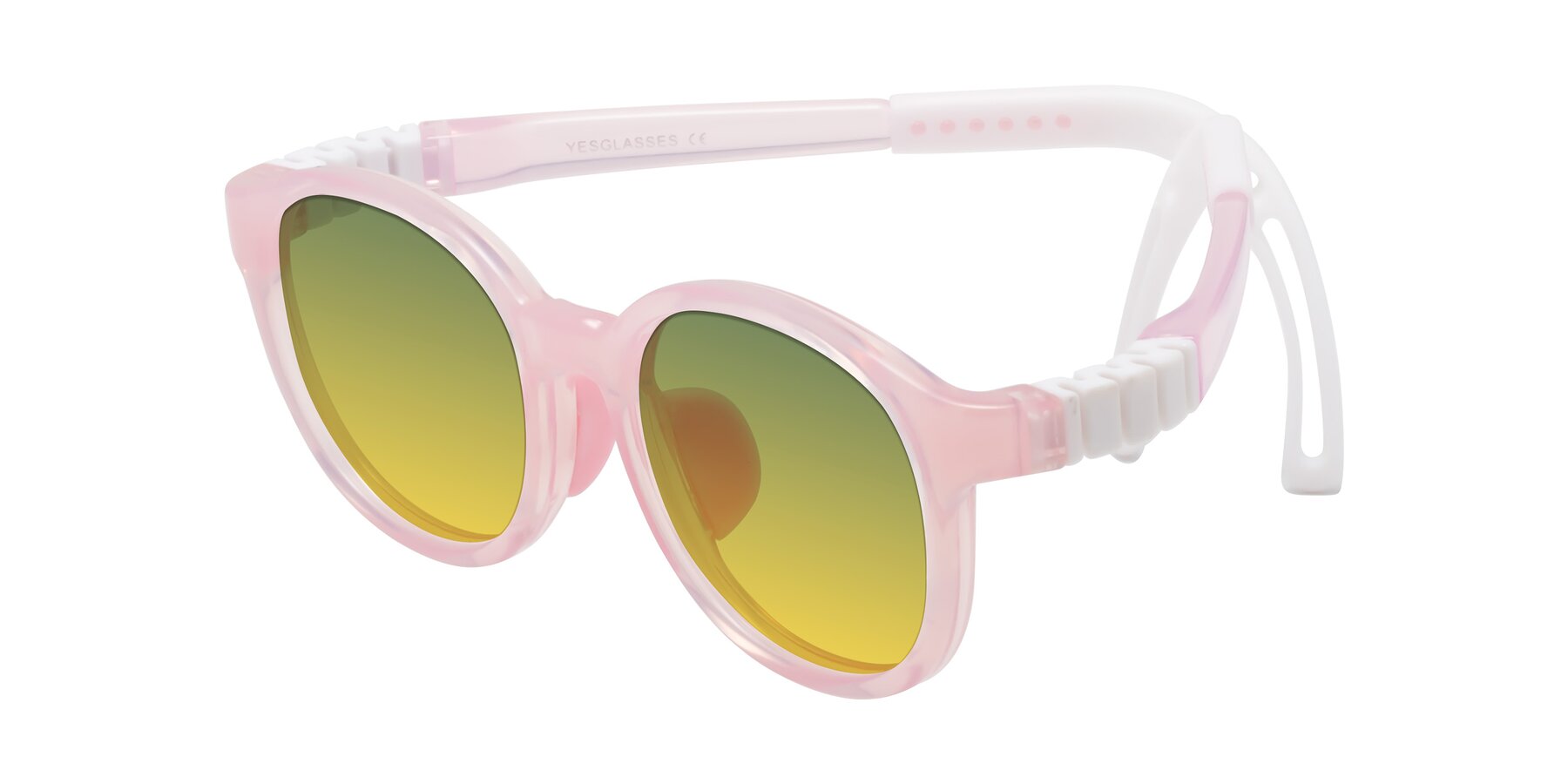 Angle of Anahid in Artist Pink with Green / Yellow Gradient Lenses