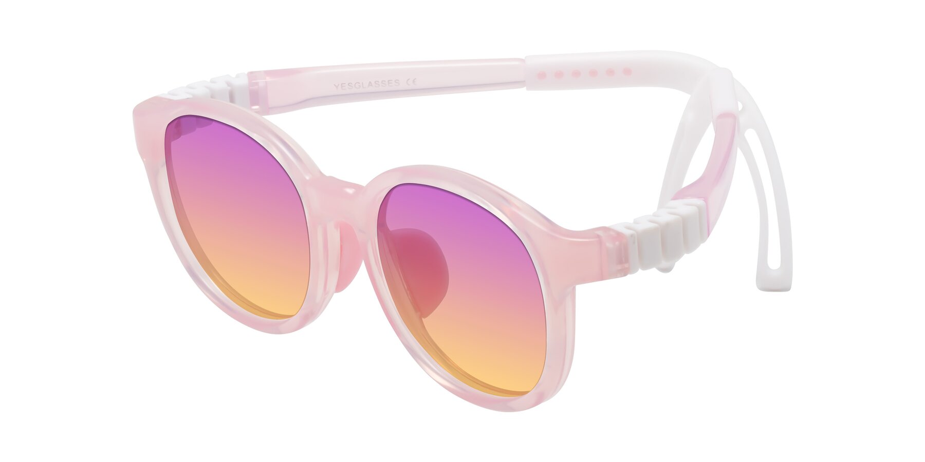 Angle of Anahid in Artist Pink with Purple / Yellow Gradient Lenses