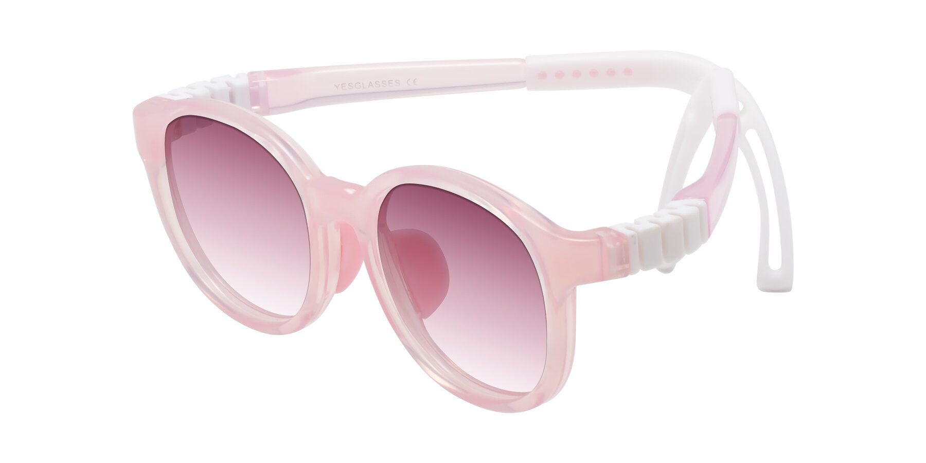 Angle of Anahid in Artist Pink with Wine Gradient Lenses