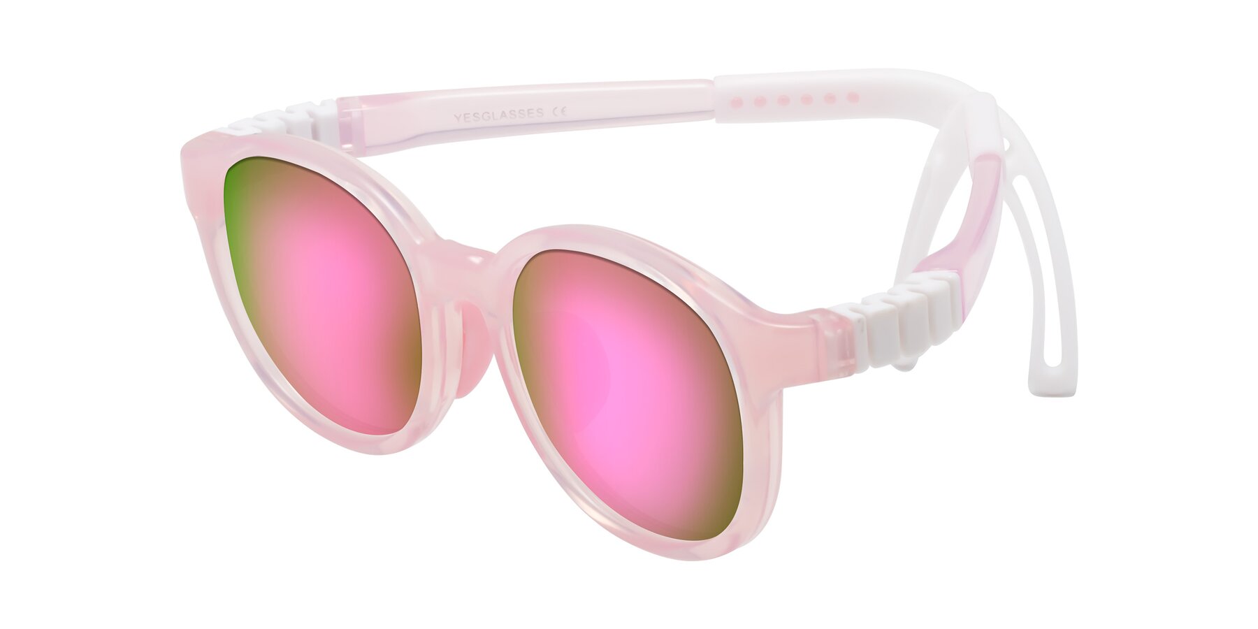 Angle of Anahid in Artist Pink with Pink Mirrored Lenses