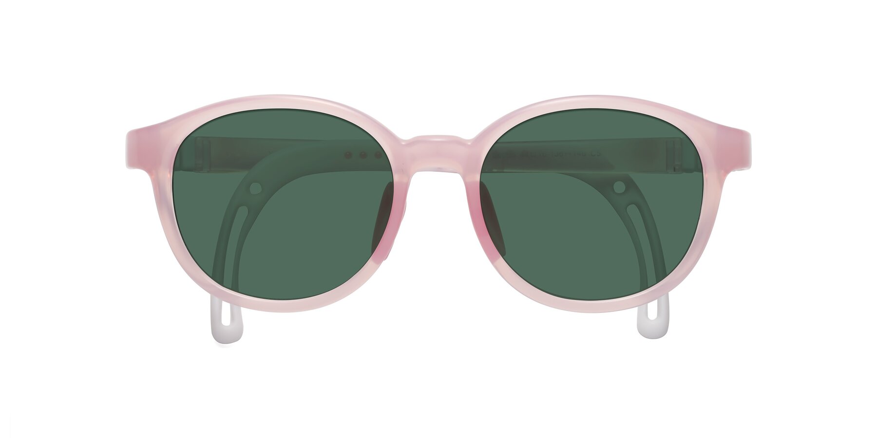 Folded Front of Anahid in Artist Pink with Green Polarized Lenses