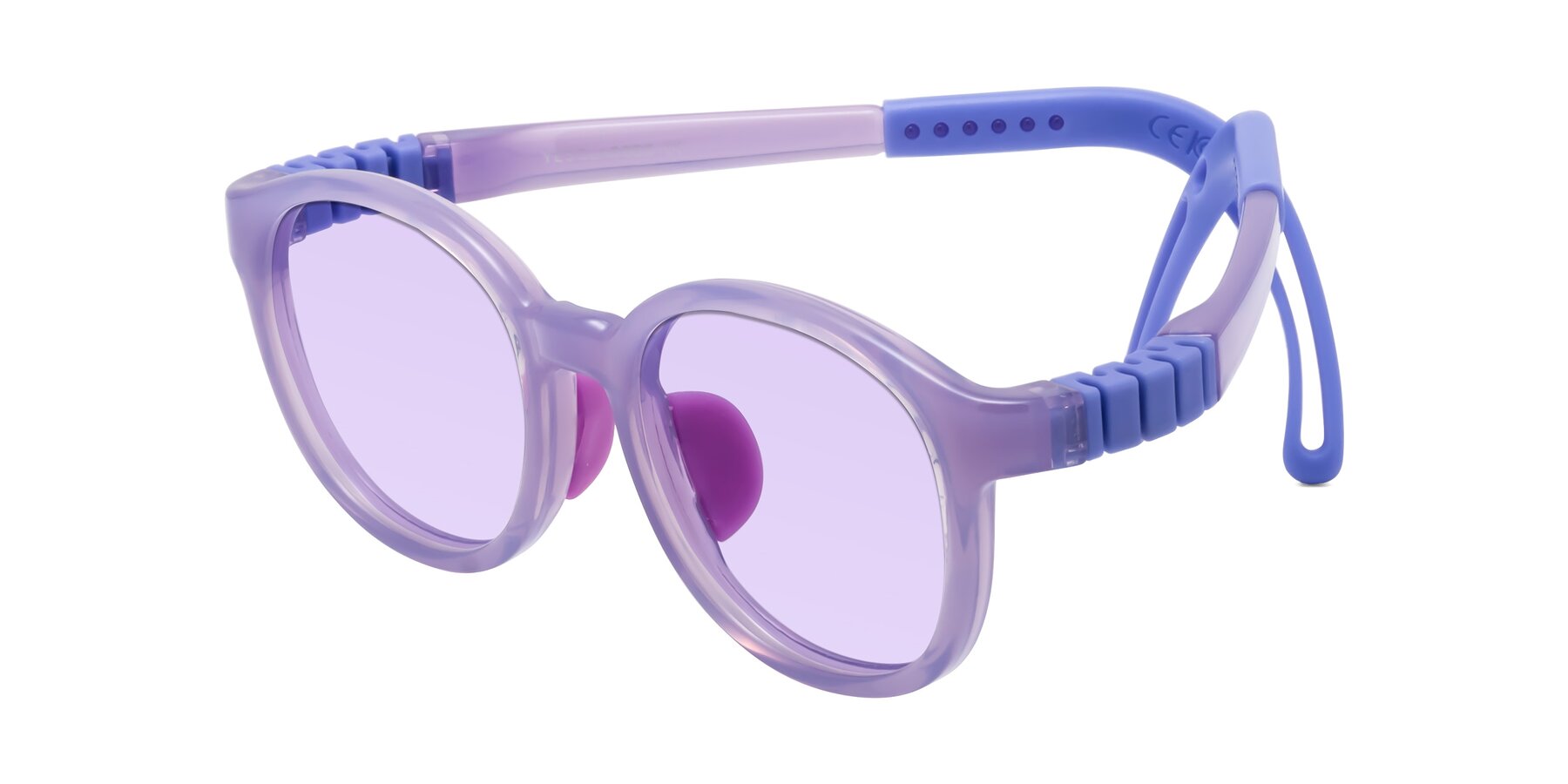 Angle of Anahid in Magician Purple with Light Purple Tinted Lenses