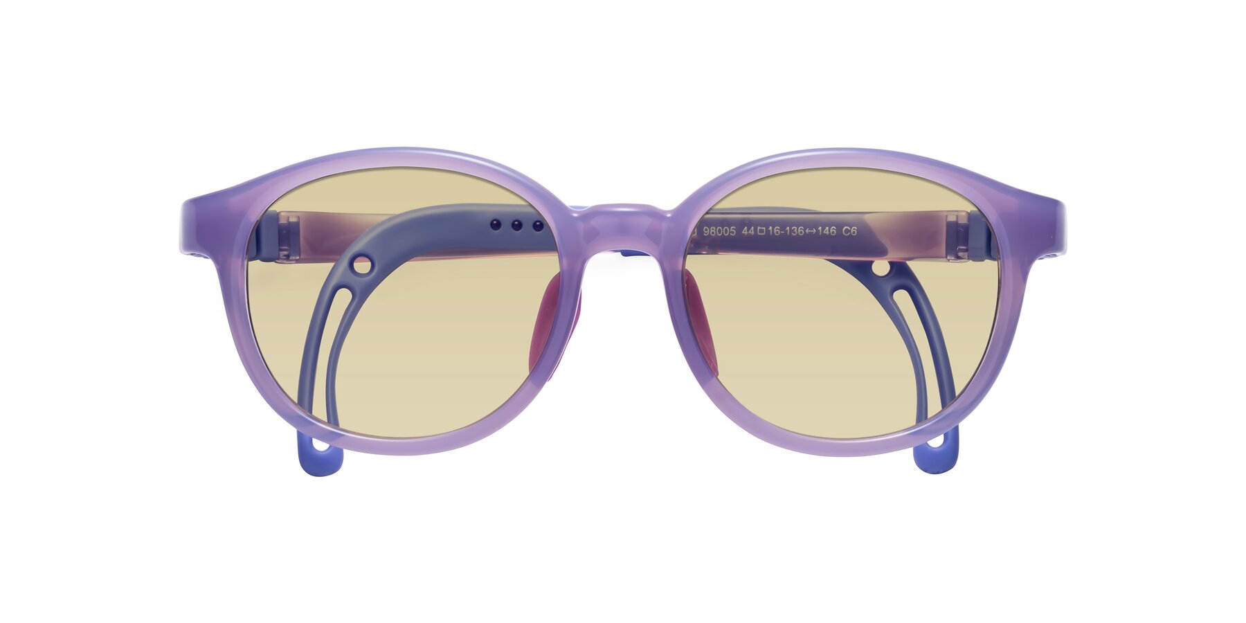 Folded Front of Anahid in Magician Purple with Light Champagne Tinted Lenses