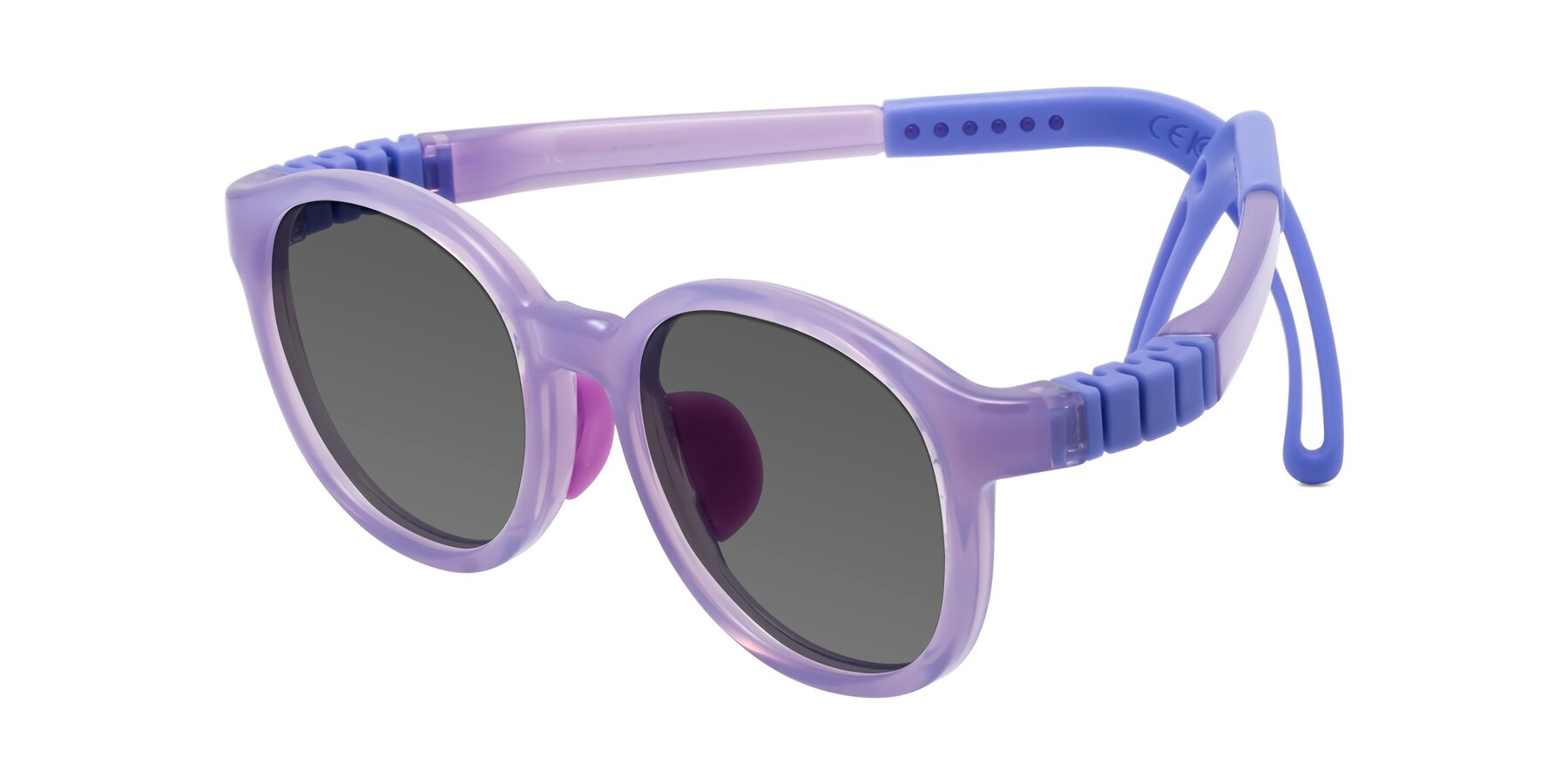 Angle of Anahid in Magician Purple with Medium Gray Tinted Lenses