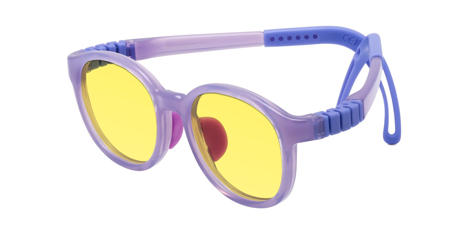 Angle of Anahid in Magician Purple with Medium Yellow Tinted Lenses