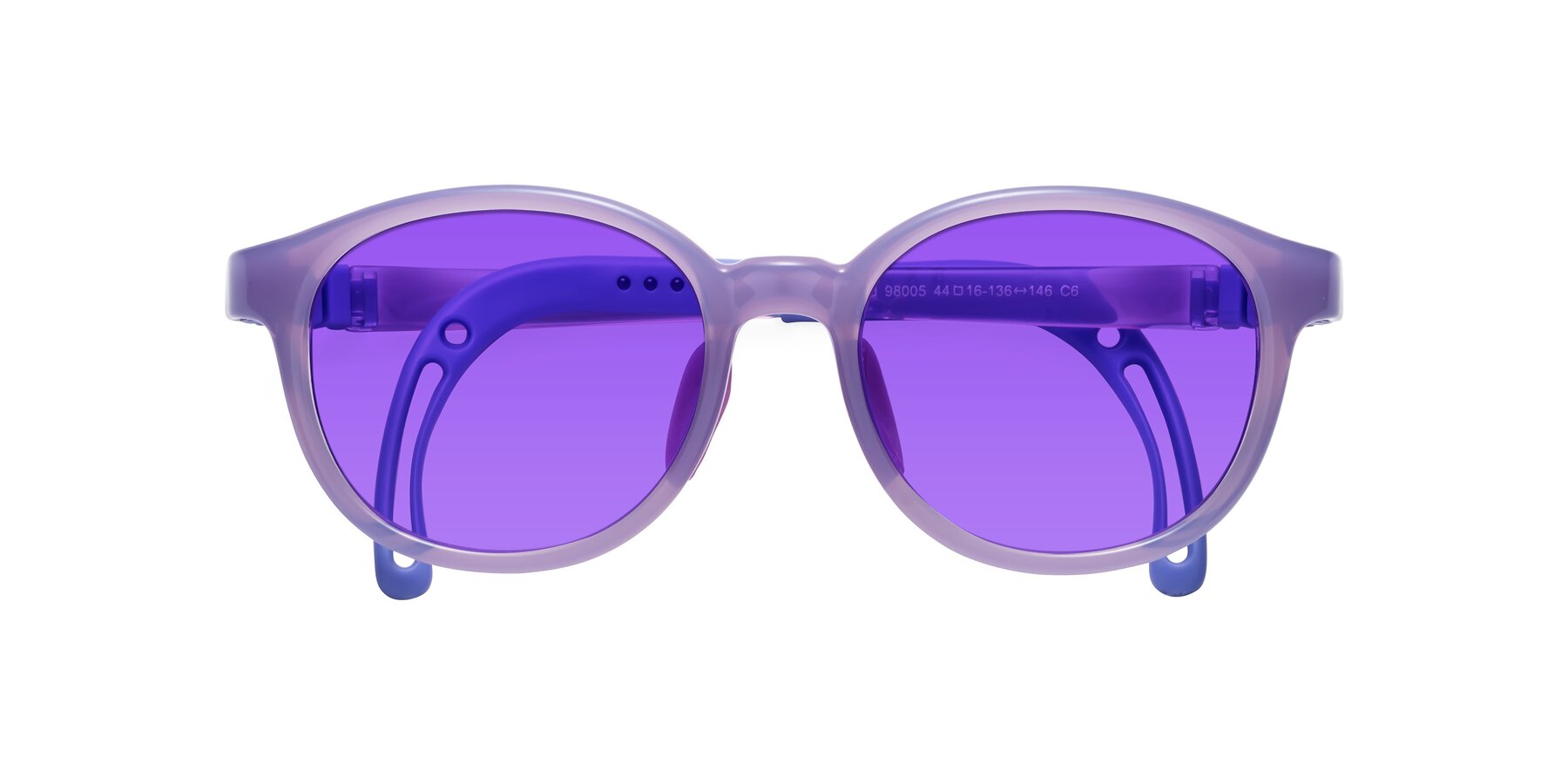 Folded Front of Anahid in Magician Purple with Purple Tinted Lenses