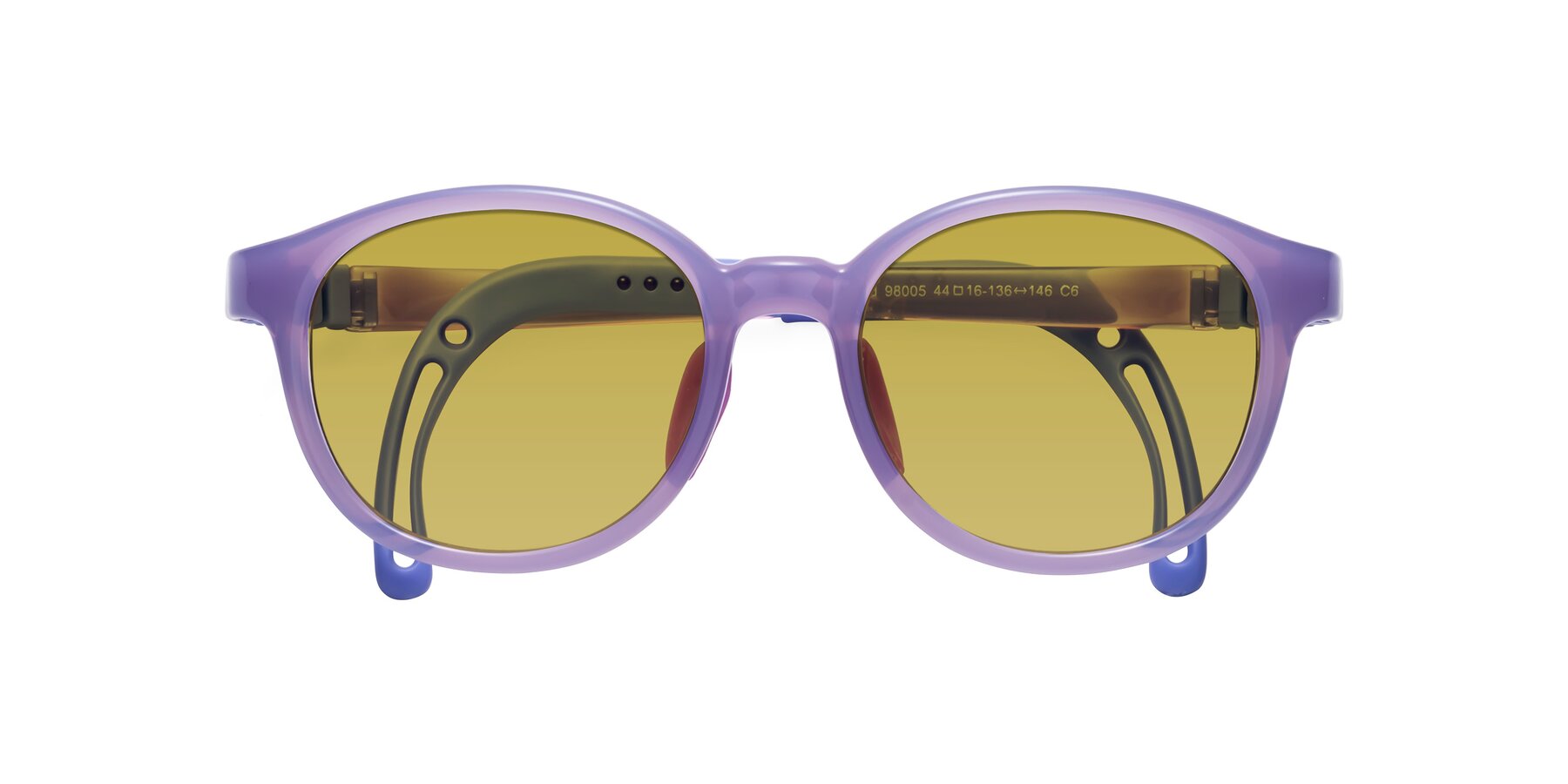 Folded Front of Anahid in Magician Purple with Champagne Tinted Lenses