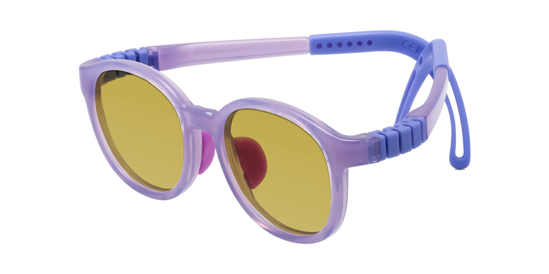 Angle of Anahid in Magician Purple with Champagne Tinted Lenses