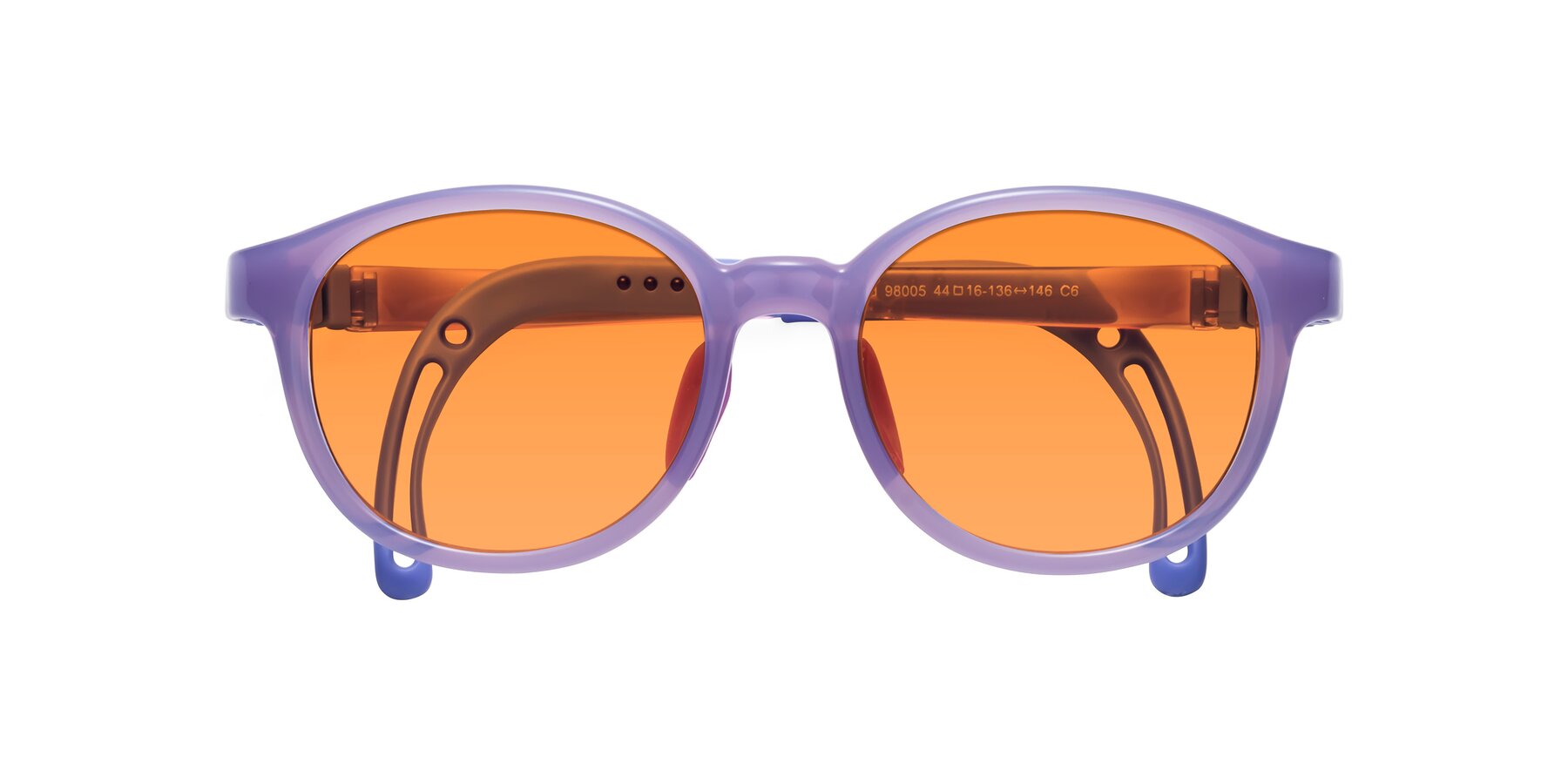 Folded Front of Anahid in Magician Purple with Orange Tinted Lenses