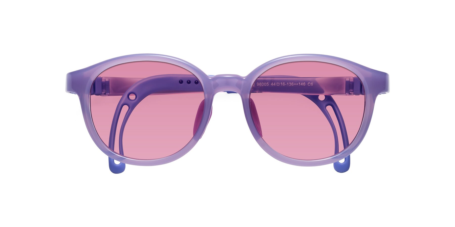 Folded Front of Anahid in Magician Purple with Medium Wine Tinted Lenses