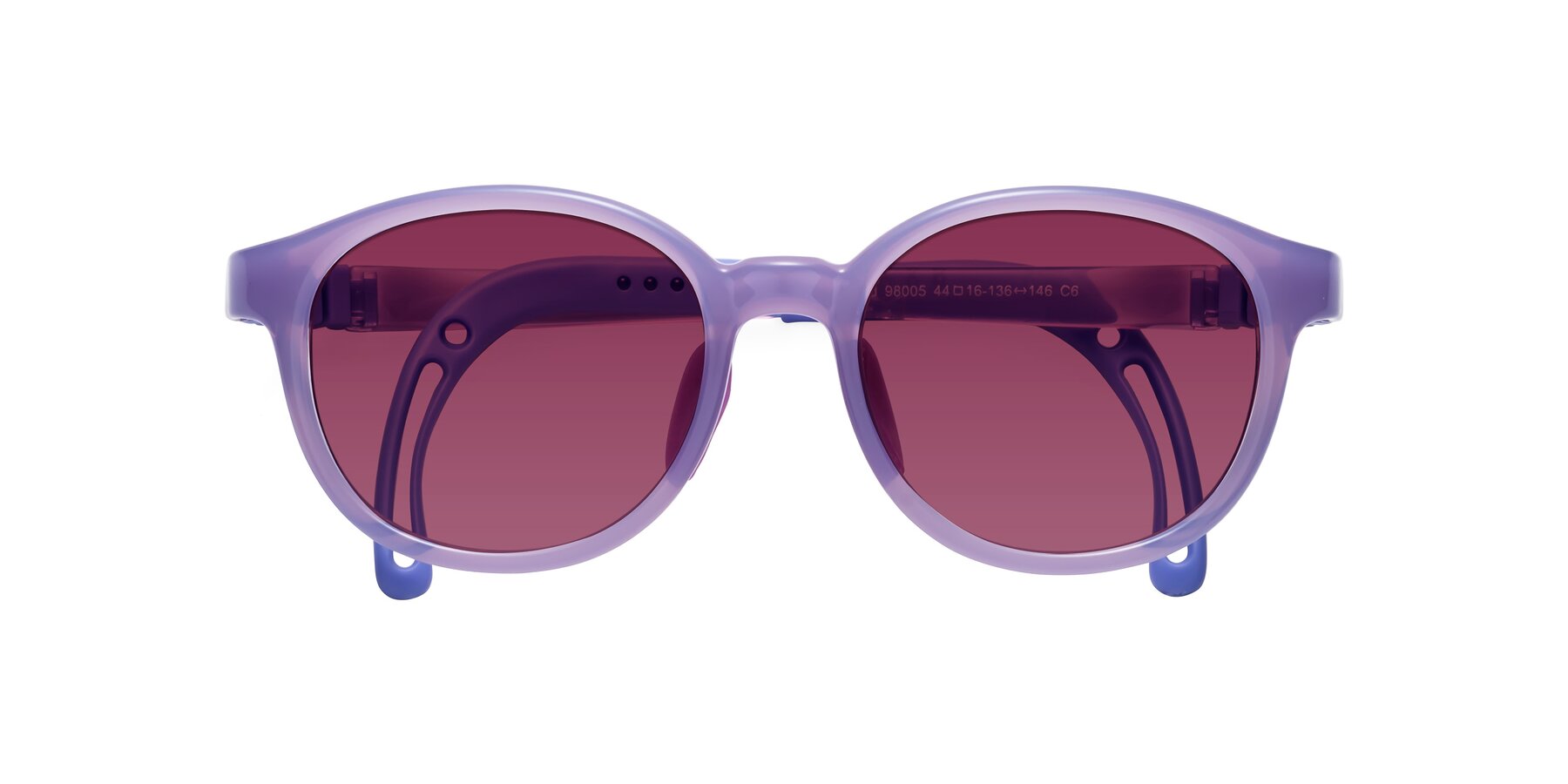 Folded Front of Anahid in Magician Purple with Wine Tinted Lenses