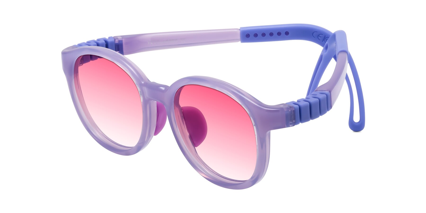 Angle of Anahid in Magician Purple with Pink Gradient Lenses