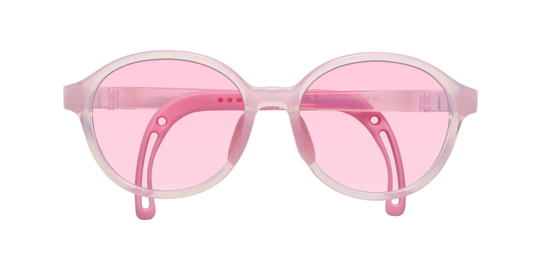 Folded Front of Zerlina in Artist Pink with Light Pink Tinted Lenses