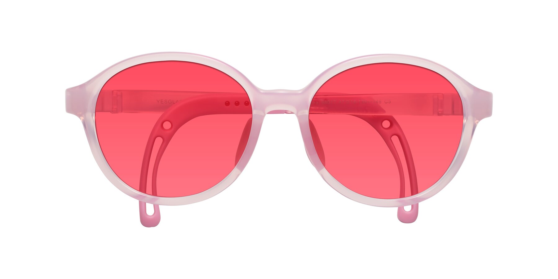 Folded Front of Zerlina in Artist Pink with Red Tinted Lenses