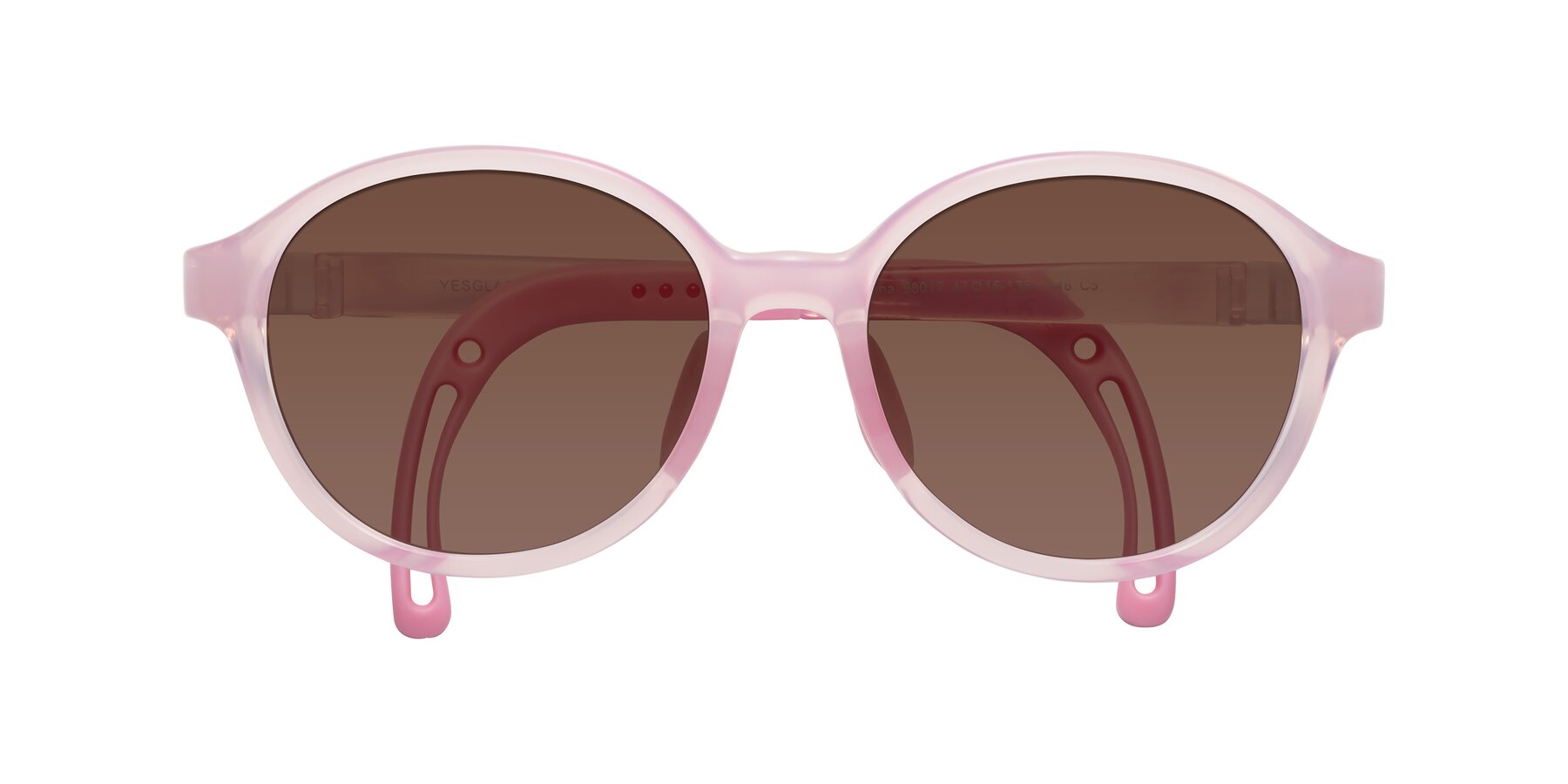 Folded Front of Zerlina in Artist Pink with Brown Tinted Lenses