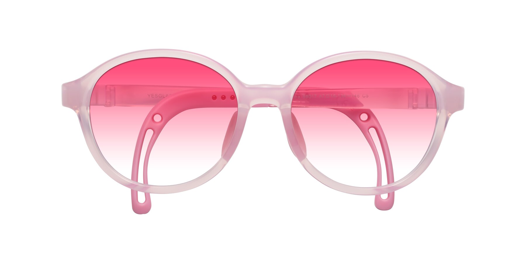 Folded Front of Zerlina in Artist Pink with Pink Gradient Lenses