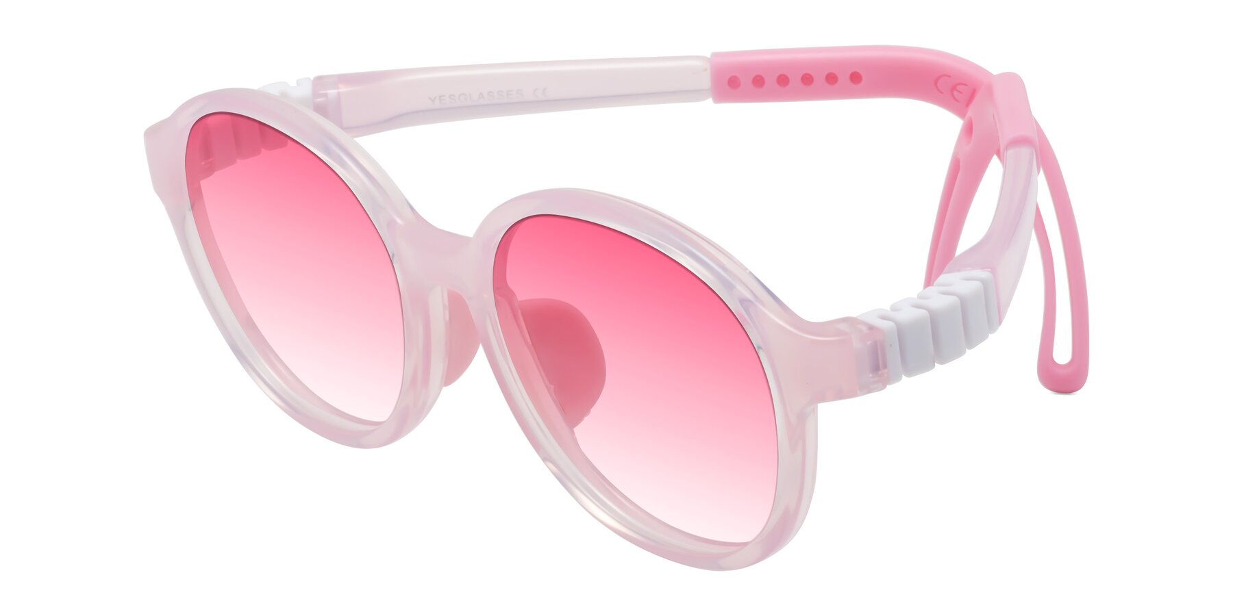 Angle of Zerlina in Artist Pink with Pink Gradient Lenses