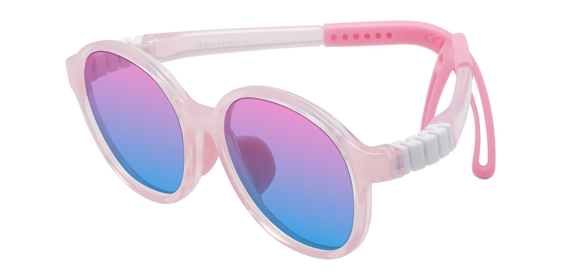 Angle of Zerlina in Artist Pink with Pink / Blue Gradient Lenses