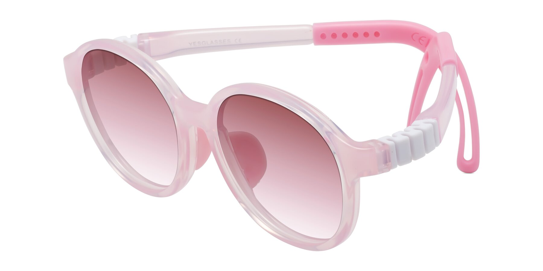 Angle of Zerlina in Artist Pink with Garnet Gradient Lenses