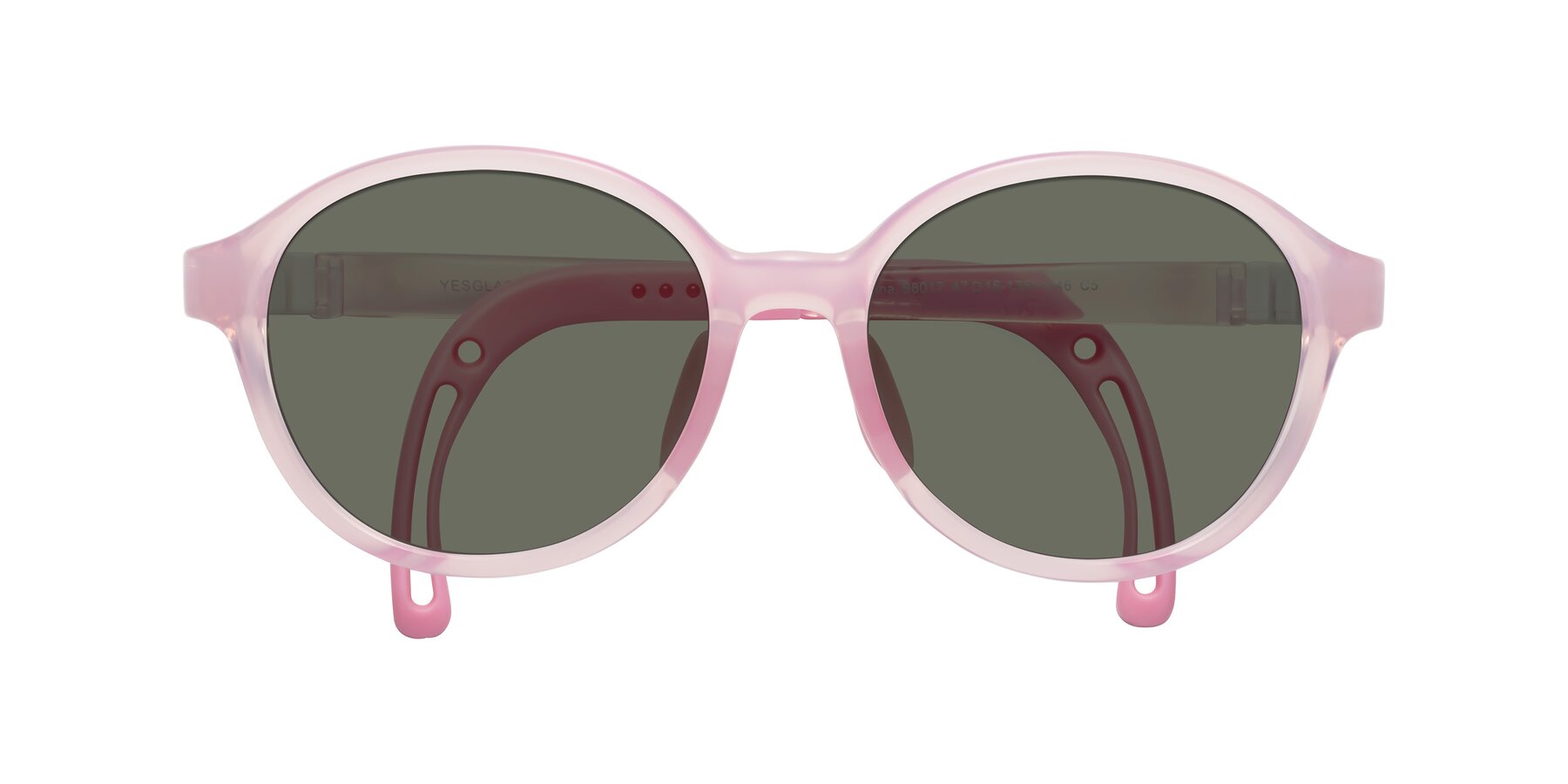 Folded Front of Zerlina in Artist Pink with Gray Polarized Lenses