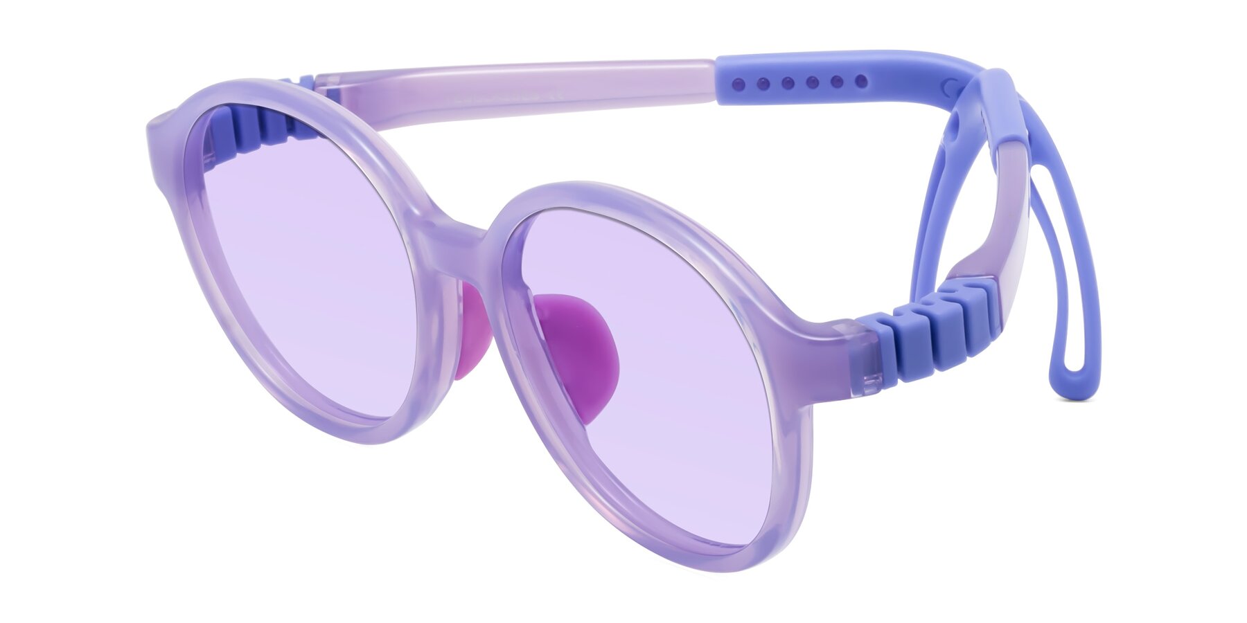 Angle of Zerlina in Magician Purple with Light Purple Tinted Lenses