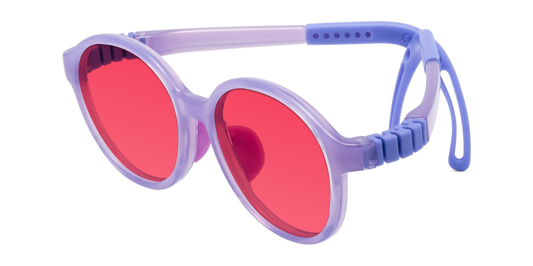 Angle of Zerlina in Magician Purple with Red Tinted Lenses