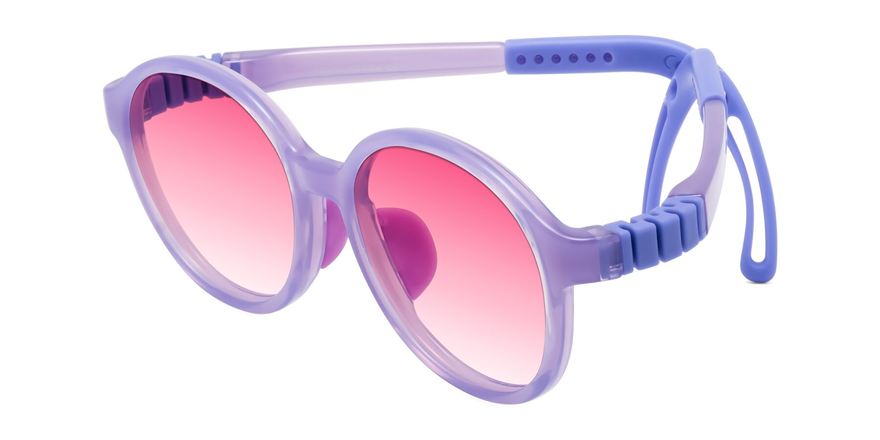 Angle of Zerlina in Magician Purple with Pink Gradient Lenses