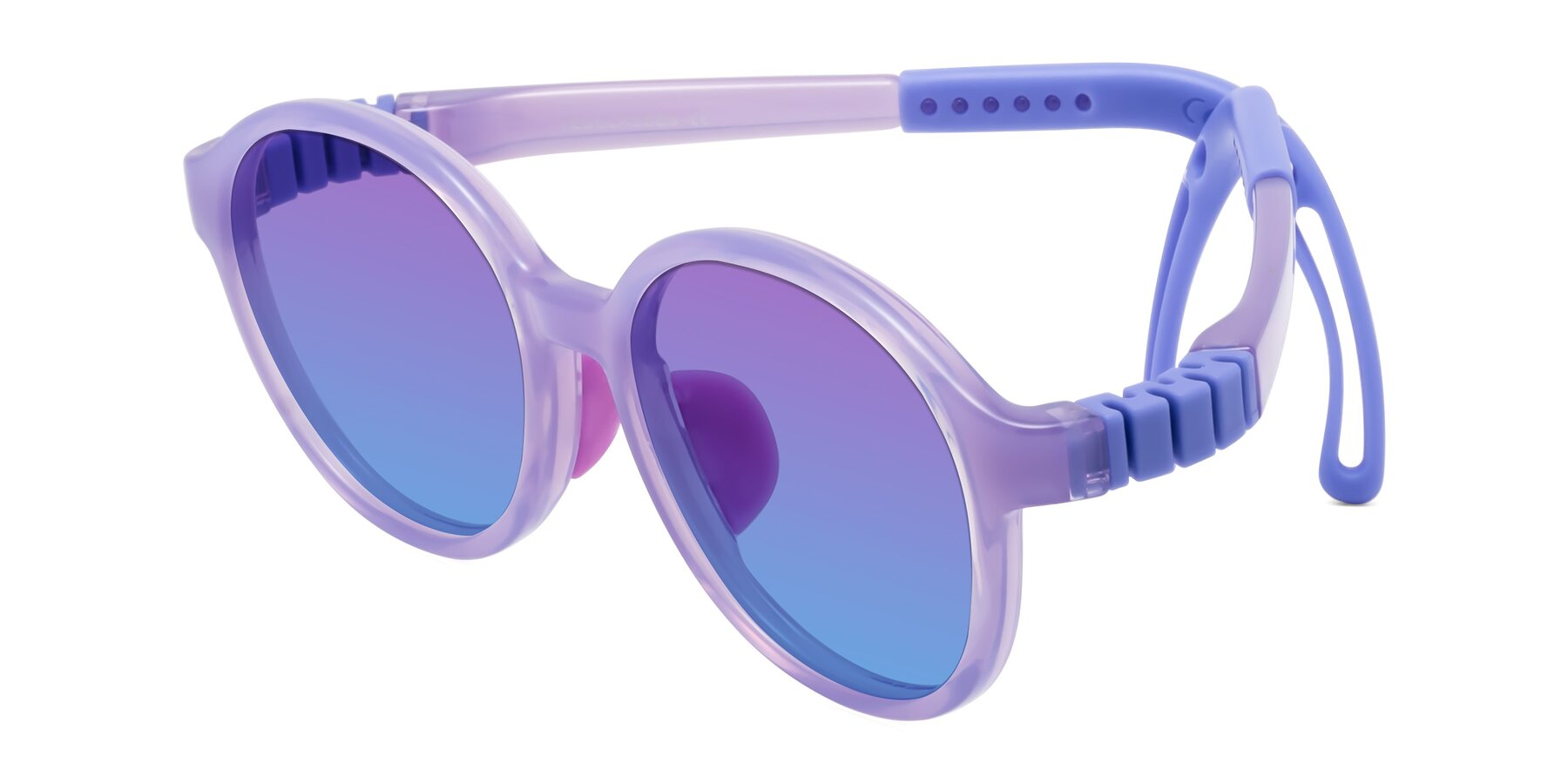 Angle of Zerlina in Magician Purple with Purple / Blue Gradient Lenses