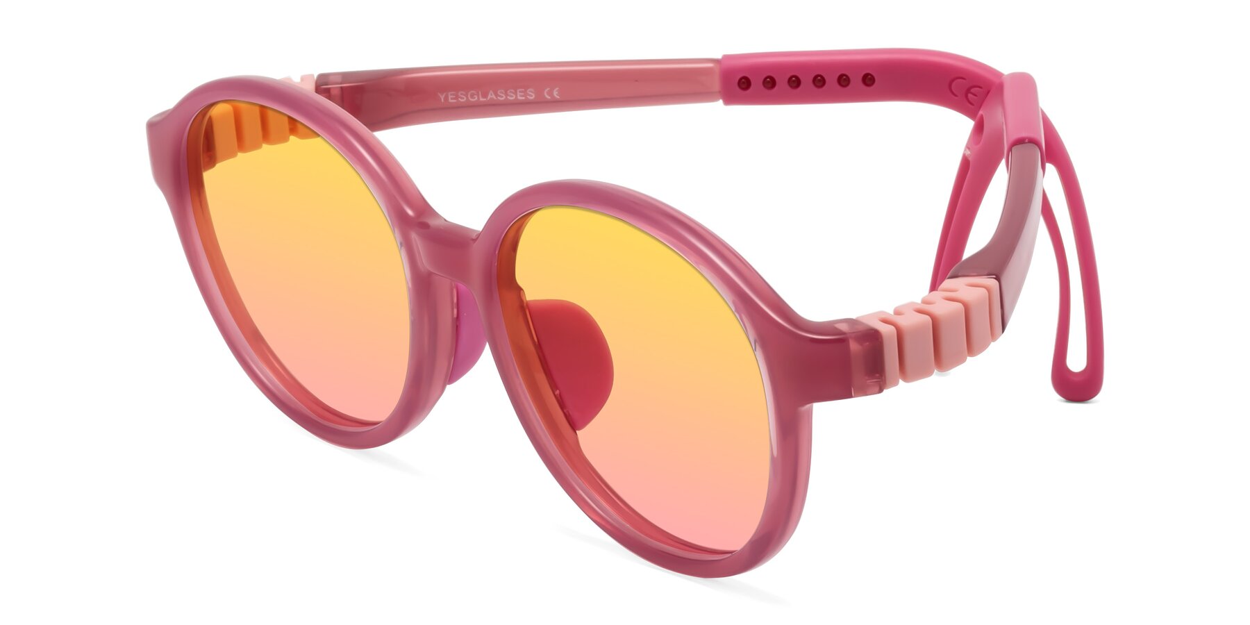 Angle of Zerlina in Poet Rose with Yellow / Pink Gradient Lenses