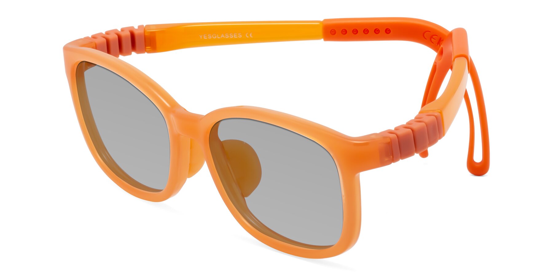 Angle of Hesper in Hunter Orange with Light Gray Tinted Lenses