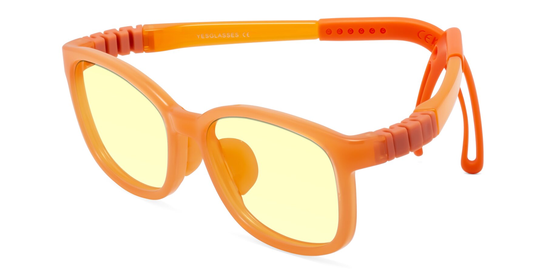 Angle of Hesper in Hunter Orange with Light Yellow Tinted Lenses