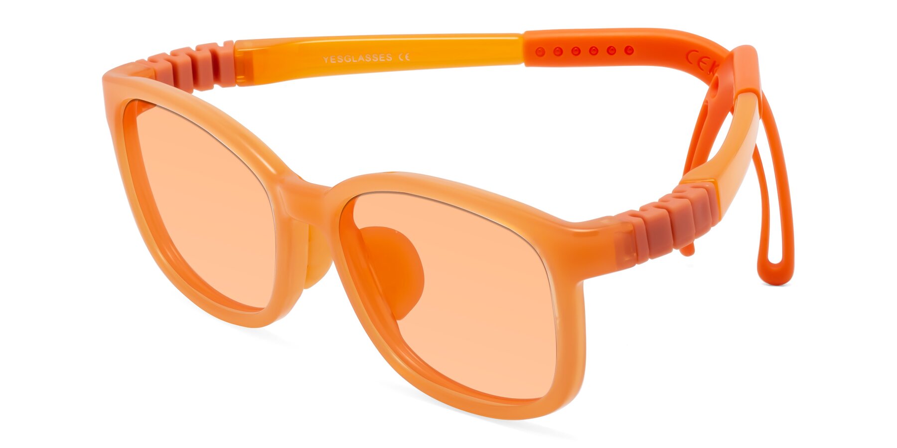 Angle of Hesper in Hunter Orange with Light Orange Tinted Lenses