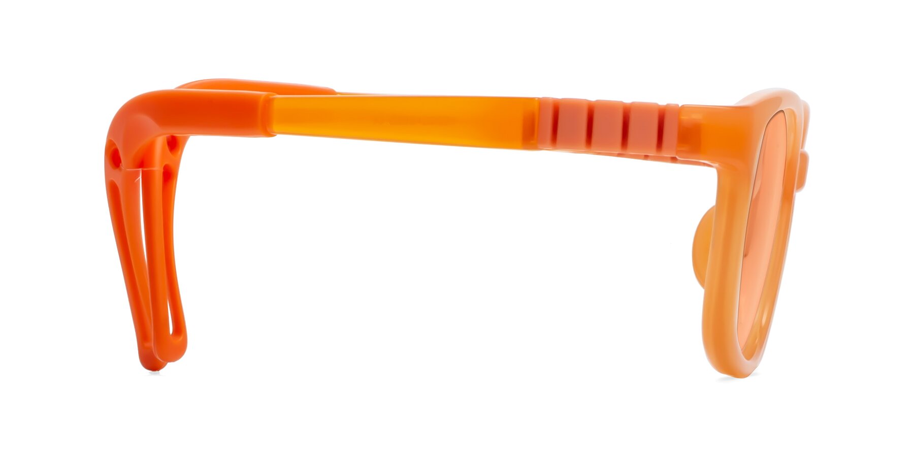 Side of Hesper in Hunter Orange with Light Orange Tinted Lenses