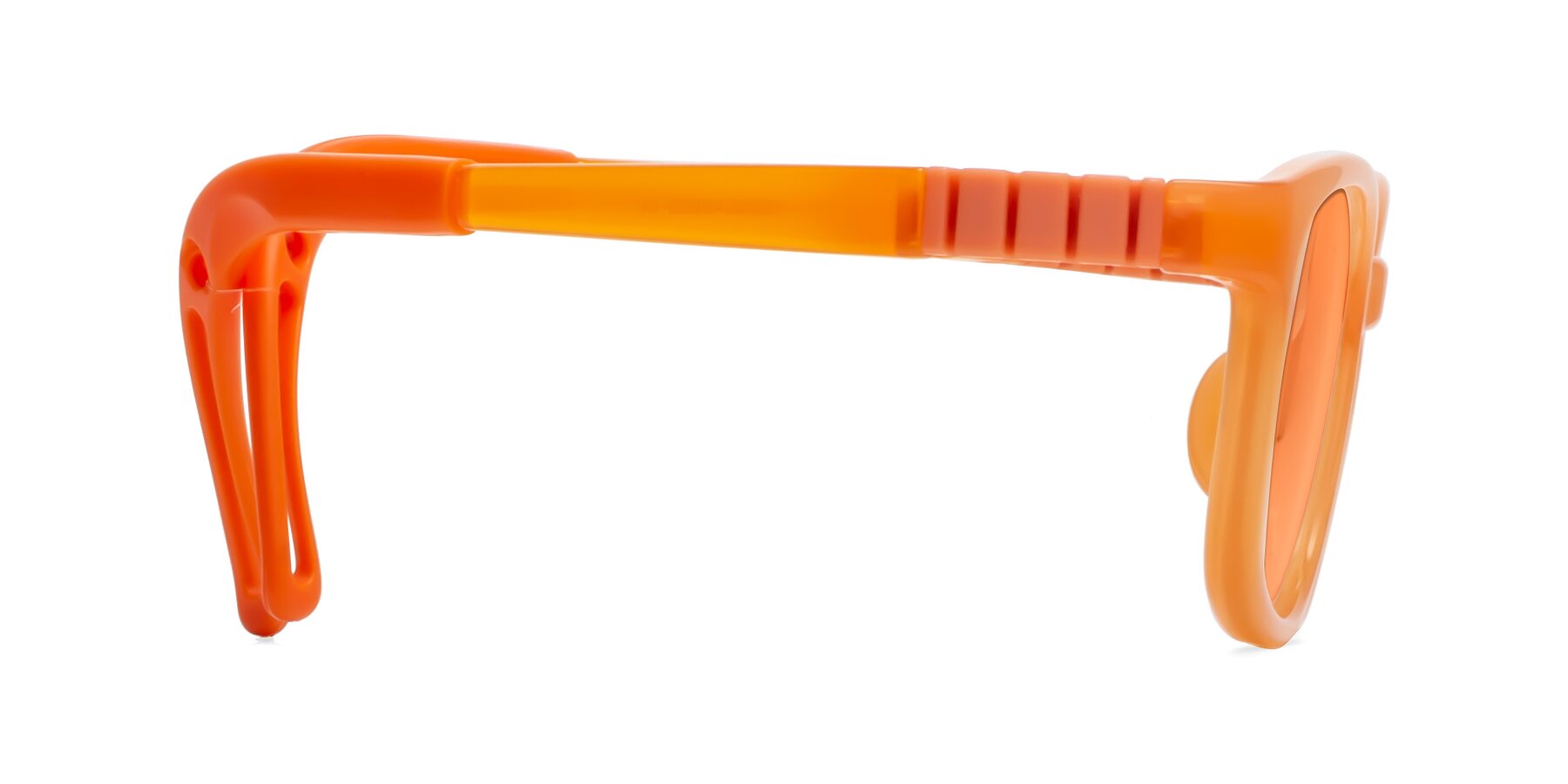 Side of Hesper in Hunter Orange with Medium Orange Tinted Lenses