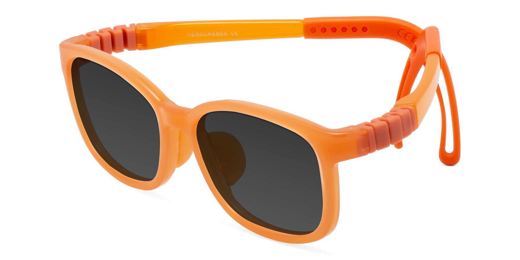 Angle of Hesper in Hunter Orange with Gray Tinted Lenses