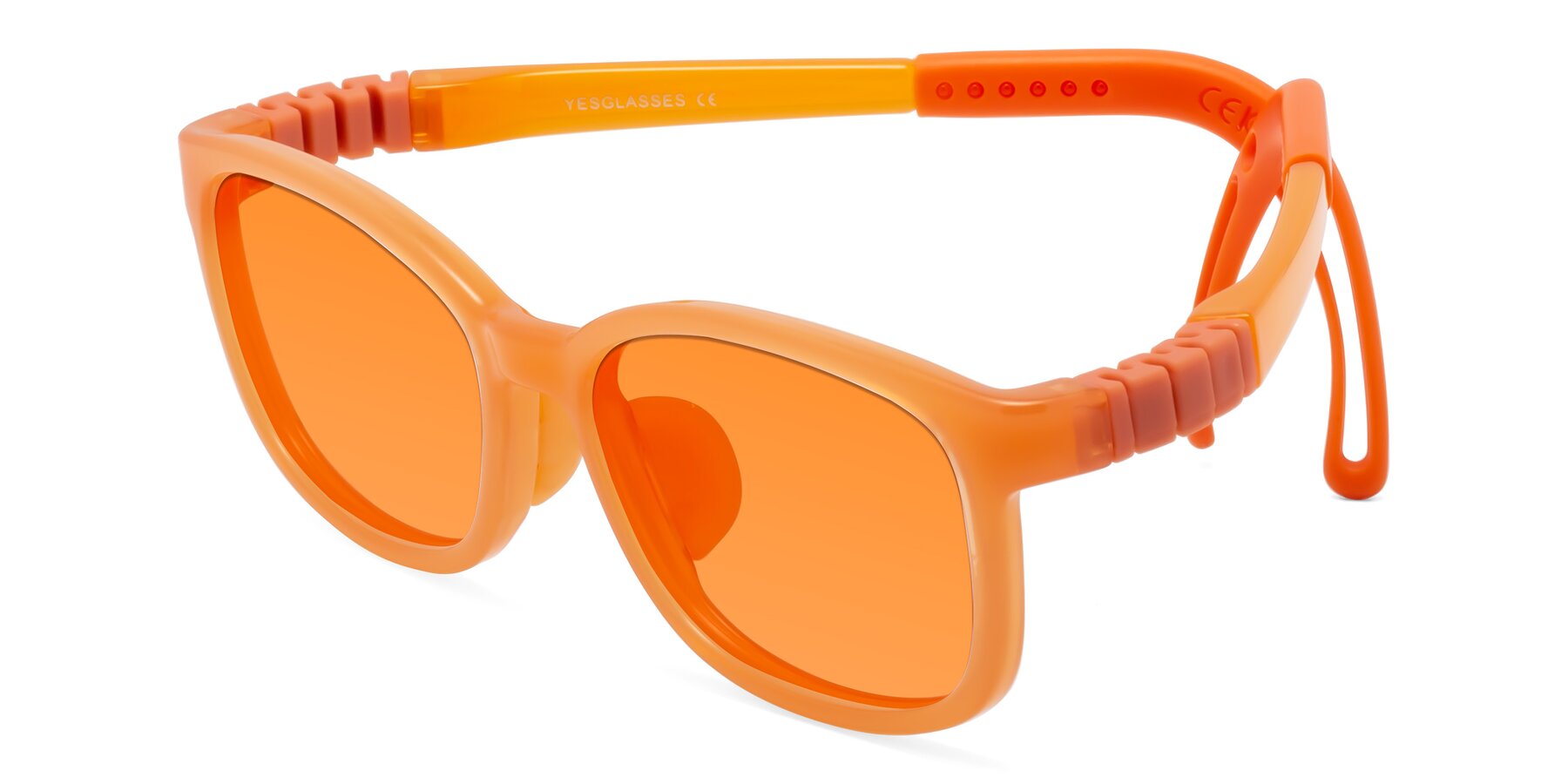 Angle of Hesper in Hunter Orange with Orange Tinted Lenses