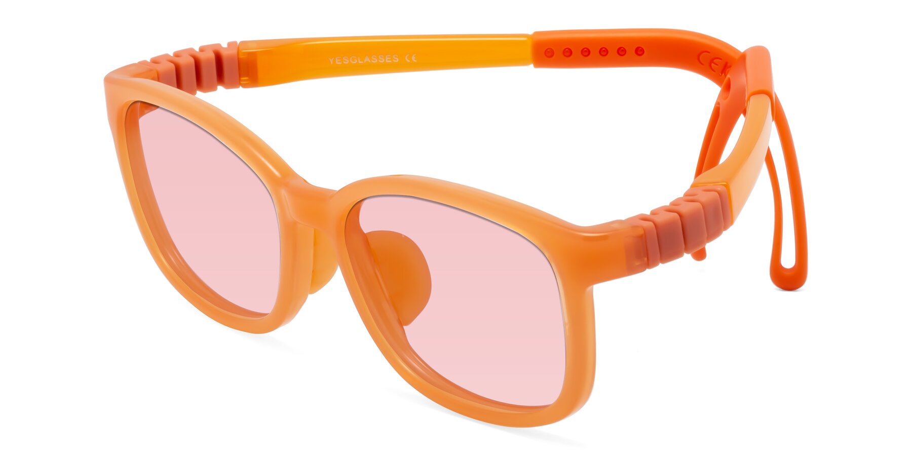 Angle of Hesper in Hunter Orange with Light Garnet Tinted Lenses