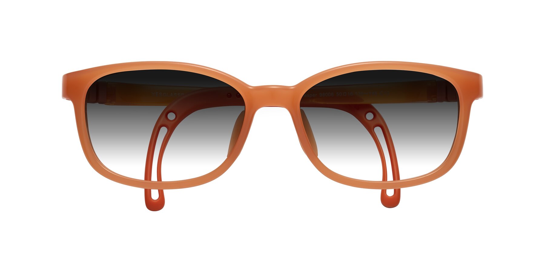 Folded Front of Hesper in Hunter Orange with Gray Gradient Lenses